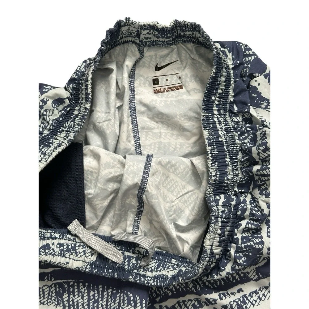Nike Penn State Nittany Lions AOP Woven Shorts Men Navy White Swim Trunks Size L